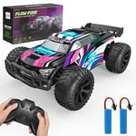 Kizeefun Voiture Telecommandé Tout Terrain,Jouets Voiture de Course RC Camion Crawler avec 2 Piles Voiture RC Haute Vitesse,Cadeau Anniversaire pour Filles et Garçons