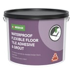 Homebase Waterproof Flexible Floor Tile Adhesive & Grout, 10L  (17.5kg)