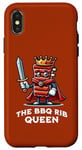 Coque pour iPhone X/XS BBQ Rib Queen Ribs Funny Barbeque Ribs Lovers Grilling Saying