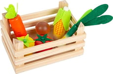 Small Foot 11754 Boutique marchande-Caisse de légumes, Accessoires en Bois pour la Cuisine des Enfants, Jeux de rôle po Toys, Multicolore