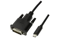 Logilink Ua0332, 3 M, Usb Type-C, Dvi-D, Hankjønn, Hankjønn, Rett