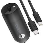 Belkin Car charger Power Delivery 18W iPhone cable, Black