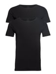 Basic Bamboo Tee S/S 2 Pack Tops T-shirts Short-sleeved Black Lindbergh