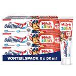 Odol-med3 Lot de 6 dentifrices dentifrice pour enfants de 0 à 6 ans Développé par des experts dentaires pour des dents de lait saines 6 x 50 ml