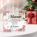 Cadeau Maman, Cadeau Noel, Gravure Acrylique Bloc Puzzle, Fete des Meres, Cadeau Anniversaire pour Maman Idee Cadeau Femme Cadeau Noel