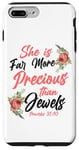 iPhone 7 Plus/8 Plus Christian Bible Verse Quote Rose Flower Proverbs 31:10 Case