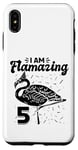 Coque pour iPhone XS Max I am Flamazing Fête d'anniversaire Flamant rose 5 ans