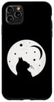 iPhone 11 Pro Max Cat Silhouette Full Moon Starry Sky Vintage Retro Case