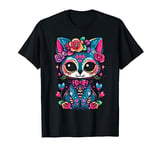 Sugar Skull Cat Gato | Day of the Dead Dia De Muertos T-Shirt