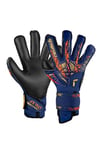 REUSCH Attrakt Duo Evolution Gants de Gardien Adulte Unisexe, 4411 Premium Blue/Gold/Black, 11