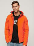 Superdry Hooded Soft Shell Jacket - Orange, Orange, Size 2Xl, Men