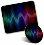 Mouse Mat & Coaster Set - Equaliser Audio Music Sound Waves  #16006