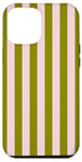 Coque pour iPhone 12 Pro Max Rose Olive Vert Rayé Mignon Girly Esthétique Preppy Stripe