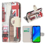 Huawei Wonderland P Smart 2020 kotelot - Big Ben ja UK Lippu Monivärinen