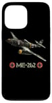 Coque pour iPhone 13 Pro Max La Seconde Guerre mondiale 2 avion de chasse allemand ME 262