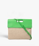 The Case Factory Trend Bag Jute Leather Vegetable Tanned Vibrant Green