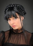 Wednesday Addams Style Black Plaited Prom Wig