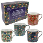 The Leonardo Collection Set of Four China Mugs by William Morris Birds Collec...