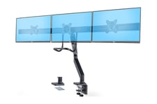 StarTech.com Crossbar Triple Monitor Desk Mount, VESA 75x75/100x100 monteringssæt - justerbar arm - for 3 LCD skærme - triple monitor mount - sort