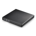 CoreParts Portable Slim - Platestasjon - CD-RW- / DVD-ROM-kombinasjon - 24x10x24x/8x - USB 2.0 - ekstern - svart