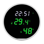 Temperatur- och fuktighetssensor, Tuya WiFi-termometer hygrometer LED-spegelskärm App-timing, realtidsövervakning och inspelning