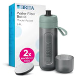 Brita Sports Water Filter Bottle Active Dark Green 600ml - 1052251