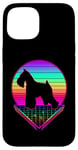 iPhone 15 Miniature Schnauzer Retro Vintage 80s Funny Dog Lover Case