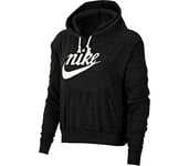 Nike W NSW Gym VNTG Hoodie HBR Sweat-Shirt Femme, Black/(sail), FR : 2XL (Taille Fabricant : 2XL)