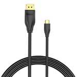 Usb-c To Displayport 8k Hd Cable 1.5m Vention Cgybg (black)