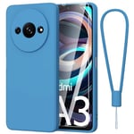 Fyriswho Coque pour Xiaomi Redmi A3 4G + 1 Pièces Verre Trempé, Coque Galaxy A05S Souple Silicone Mince Étui Protection Anti-Rayures Housse pour Xiaomi Redmi A3 4G (6,71") - Bleu