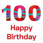 100th Happy Birthday Greeting Card Woman - Jane Faires Art