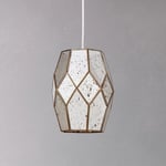 John Lewis Romy Easy-to-Fit Mirrored Glass Ceiling Shade, Gold