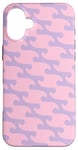 Coque pour iPhone 16 Plus Pink Pastel Purple Curls Wavy Curves Connect Playful Pattern