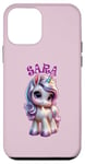 Coque pour iPhone 12 mini Sara Cute Unicorn Design pour fille Nom Sara