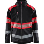 Blåkläder softshell-jakke 44942513 High-Vis kl1 svart/rød størrelse 3XL