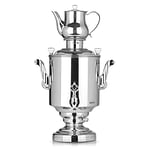 BEEM KATHARINA Samovar Théière turque, électrique, 15 l, en acier inoxydable, 3000 W, 2 l, avec passoire en acier inoxydable, 15 l, robinet