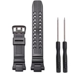 Rubber silicone Watch Strap Band Compatible with Casio G-shock GW-3000B GW-3500B/2500B/2000 G-1500 Men's Sports Waterproof Replacement Bracelet (Black Black buckle)