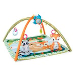 Chicco Tapis Gym de la Forêt, Tapis bébé avec Arche de jeu pour enfants, 5 jouets suspendus détachables, renard en peluche, musique relaxante et lumières douces, jeux nouveau-nés 0 mois et plus