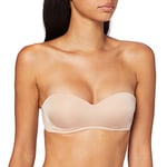 DIM Soutien-Gorge Femme Bandeau Sans Armatures Invisifree x1, New Skin, 85B