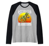 Funny Valentines Day T-Rex Dinosaur Box Of Chocolate Raglan Baseball Tee