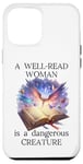 Coque pour iPhone 12 Pro Max A Well Read Woman is a Dangerous Creature Womens Floral Book