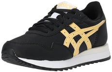 ASICS Men's Tiger Runner II Sneaker, Black Faded Yellow, 3.5 UK