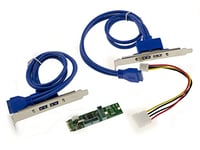 KALEA-INFORMATIQUE Carte M.2 (M2 NGFF) PCIe M ou B+M Key 4 Port USB 3.0 avec Chipset NEC D720201