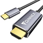 Cable Usb C Vers Hdmi,4K 30Hz Cable Usbc Type C A Hdmi,Usb C 3.1 Thunderbolt 3/4 To Hdmi Cable Pourmacbook Pro/Air,Imac,Ipad Pro,Galaxy S20 S10,Surface,Dell,Hp,3M/10Ft