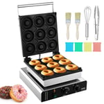 VEVOR Machine à beignets électrique appareil à donuts antiadhésif 9 PCS 2000 W