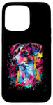 Coque pour iPhone 15 Pro Max Les amoureux du pop art coloré Jack Russell Terrier