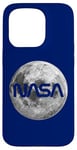 iPhone 15 Pro Retro NASA Worm Logo Full Moon Space Graphic Apollo Artemis Case