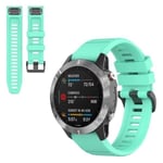 Garmin Fenix 6X Pro silikoninen kellonauha - Vaaleanvihreä Green