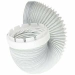 Hose for INDESIT Tumble Dryer 2m Extra Long Vent Steam Outlet  & Adaptor Kit