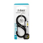 Nite Ize LSB3-01-R6 S-Biner Verrou coulissant en acier inoxydable, noir, taille 3